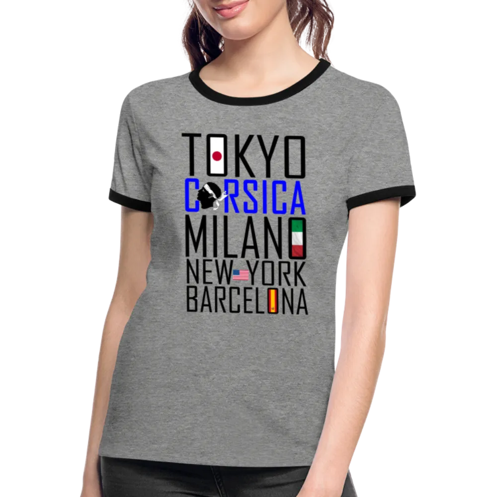 T-shirt contrasté Tokyo, Corsica ...