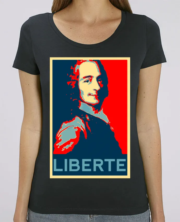 T-shirt Femme Voltaire - Liberté par Hémipléjik