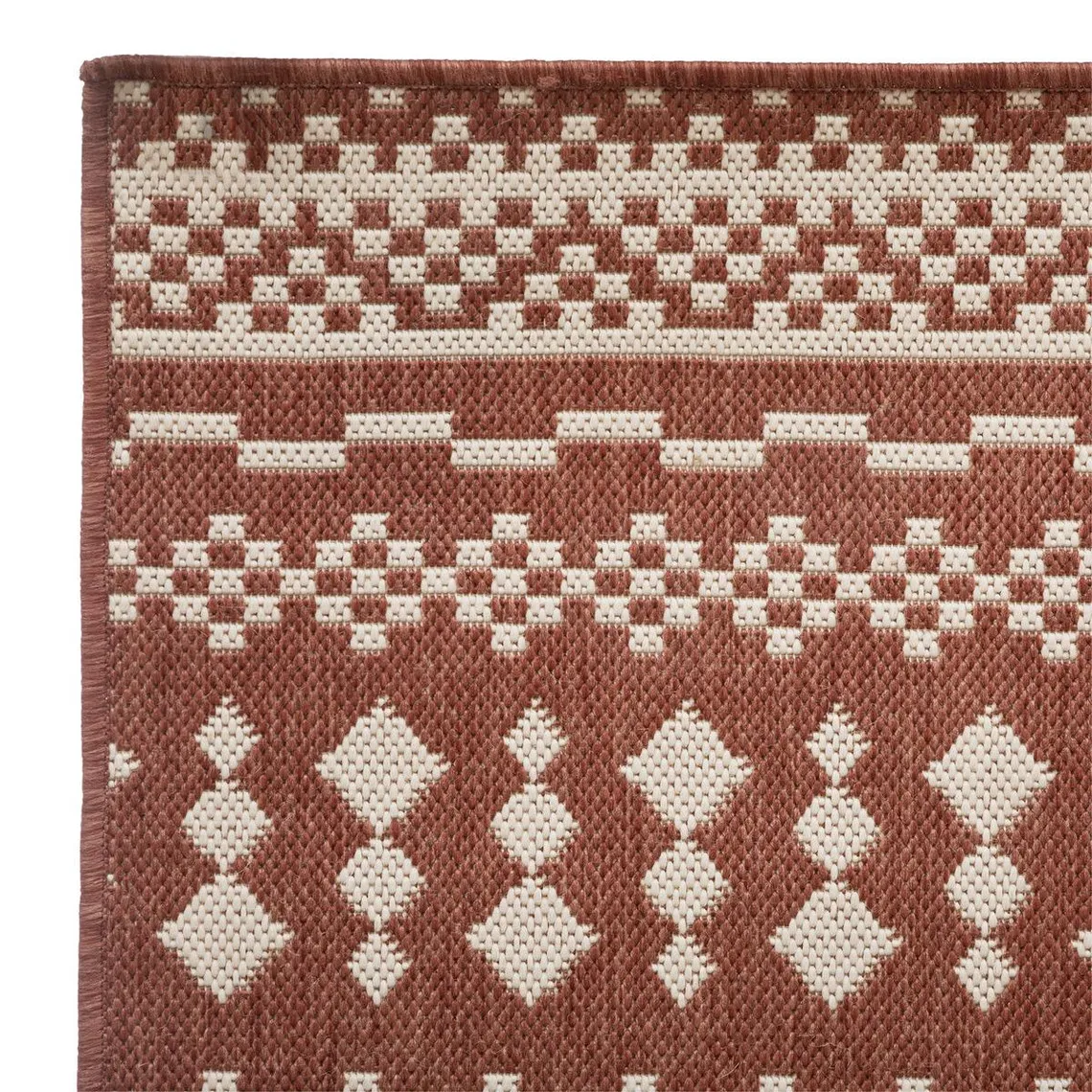 Tapis extérieur et intérieur rose terracotta 150x230 | 3 Suisses