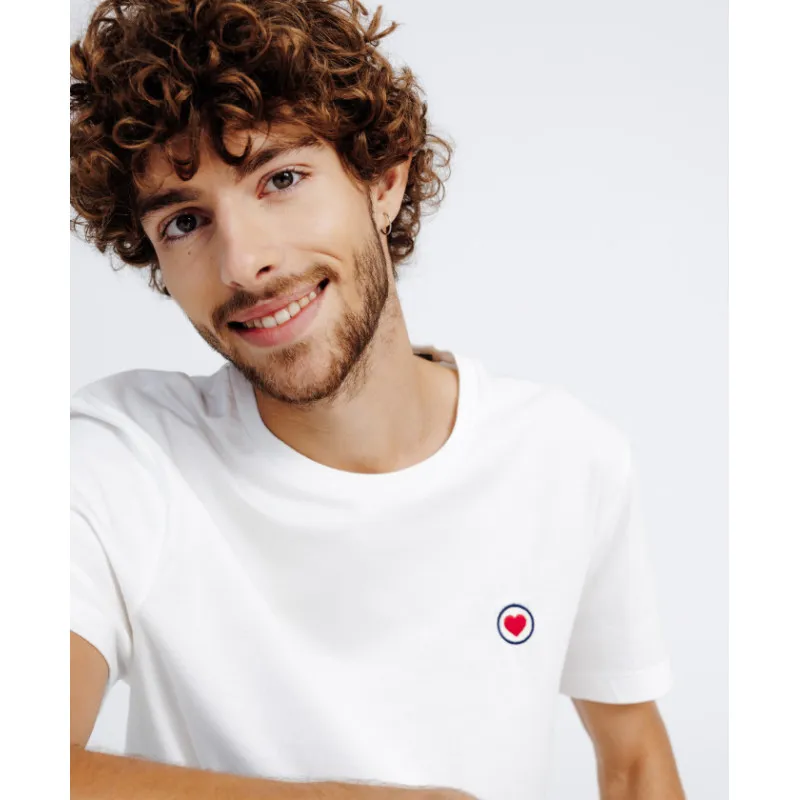 Tee-shirt Barthélémy cœur écru clair