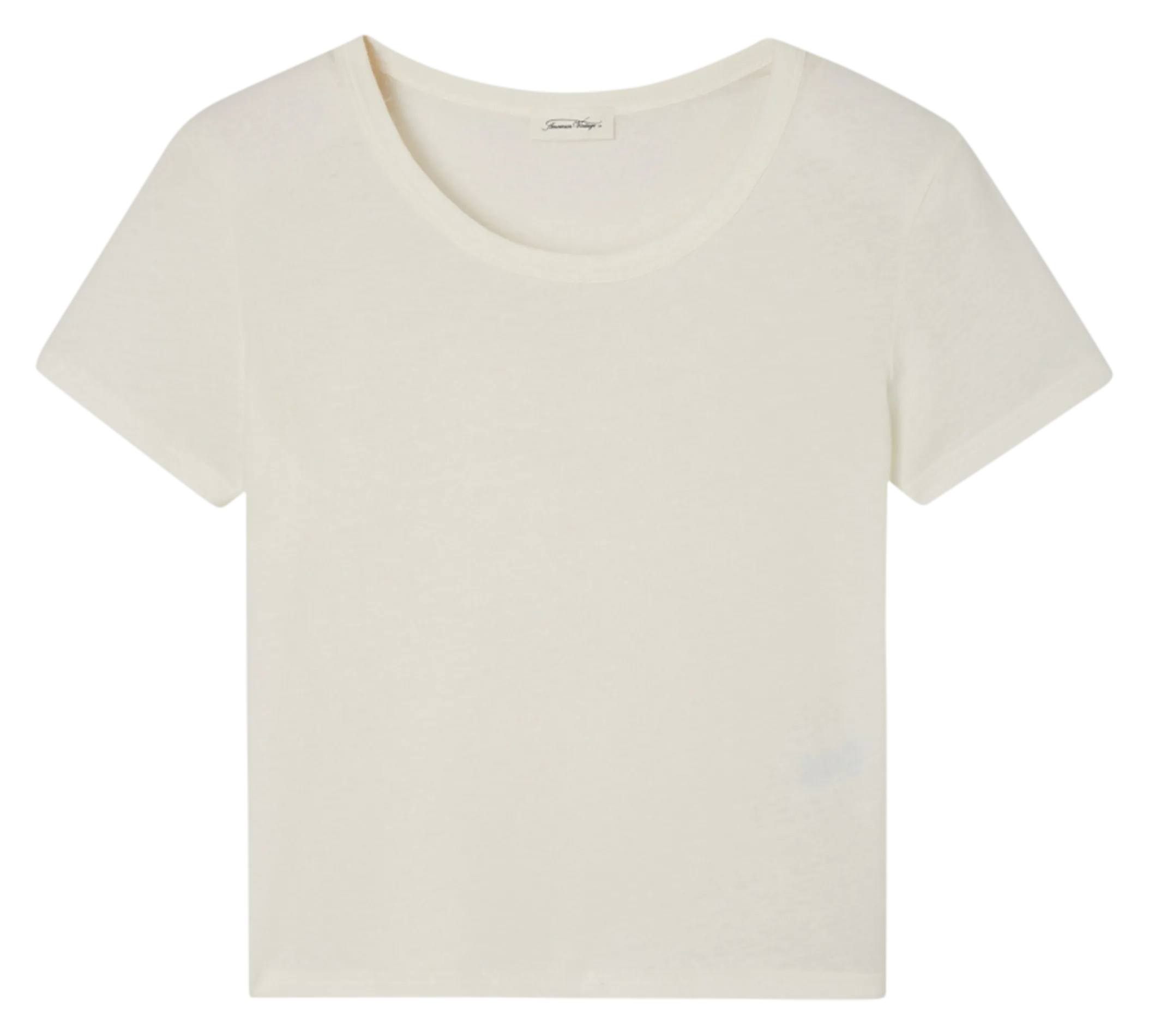 TEE-SHIRT COURT COL ROND EN COTON GAMIPY - AMERICAN VINTAGE pour FEMME | Printemps