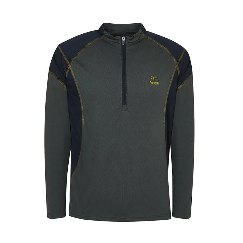 TEE SHIRT MANCHES LONGUES HOMME ZOTTA FOREST ROLLY - NOIR