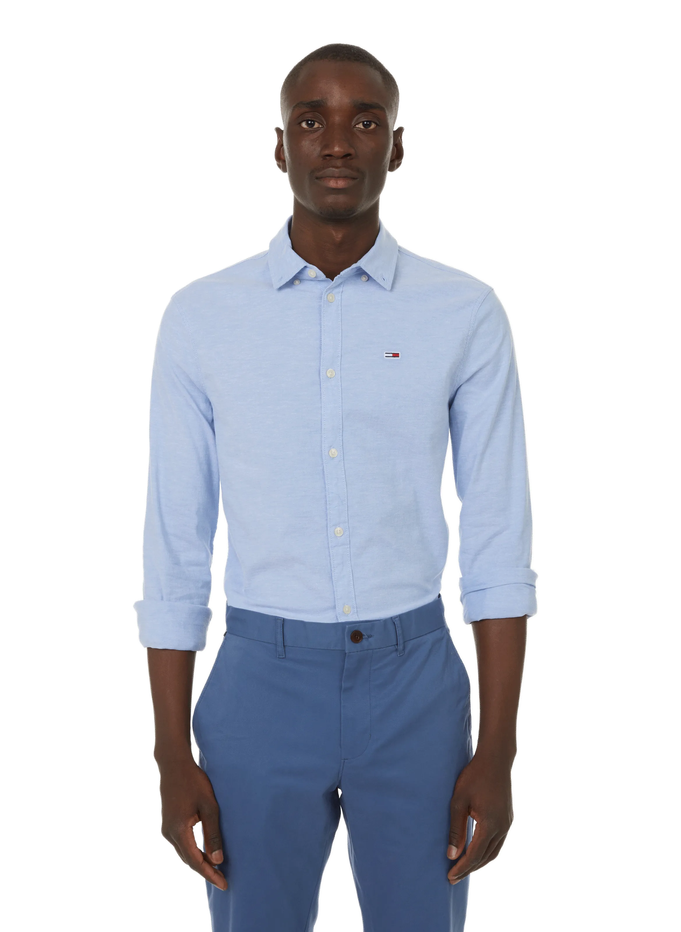 TOMMY HILFIGER  Chemise en coton organique - Bleu
