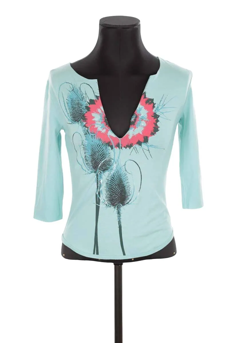 Top en coton Barbara Bui bleu. Matière principale coton. Taille 36