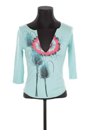 Top en coton Barbara Bui bleu. Matière principale coton. Taille 36