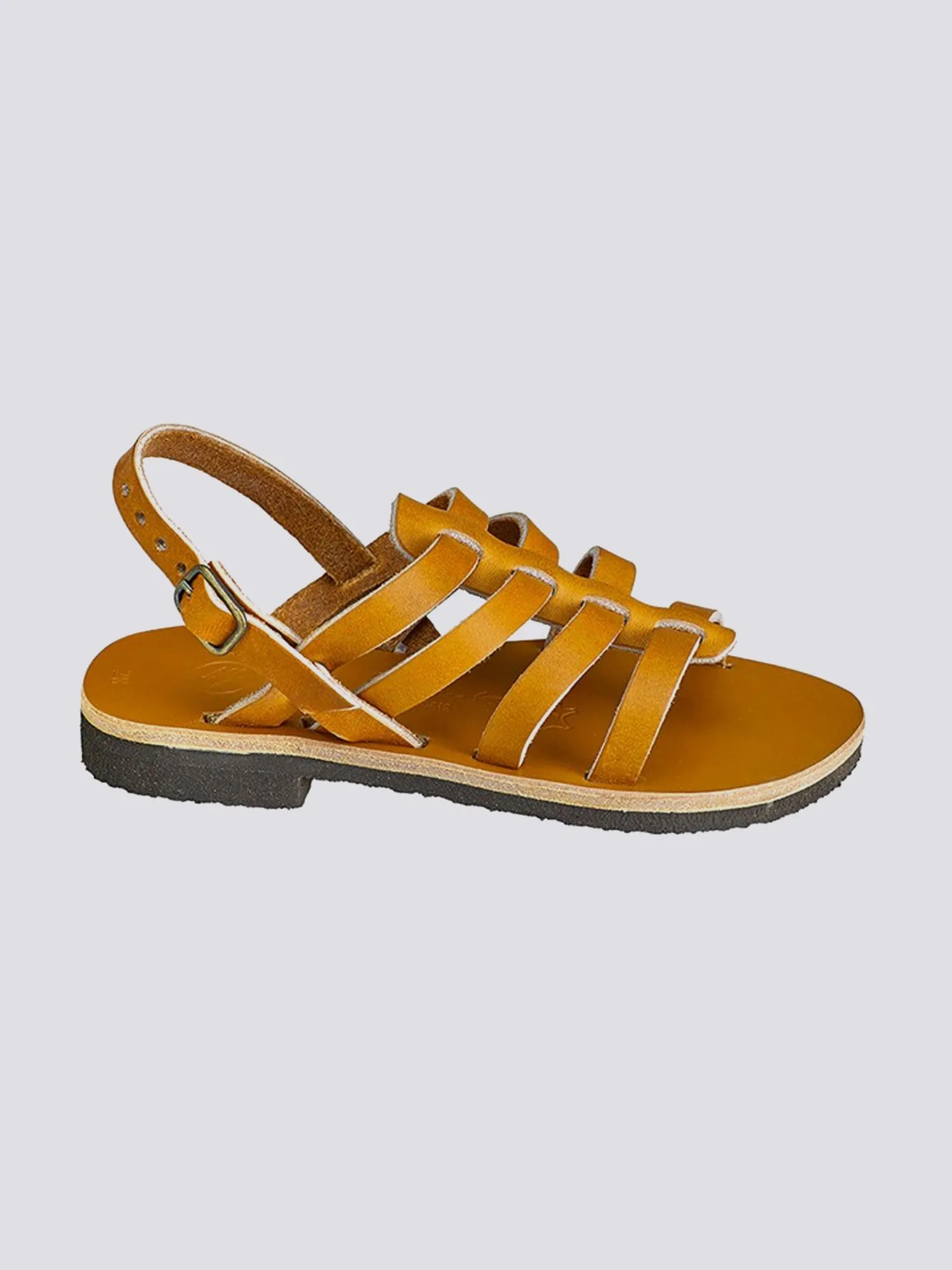 Tropezienne pampelone cuir tannage vegetal naturel enfant - Max Vincent - Marques de France