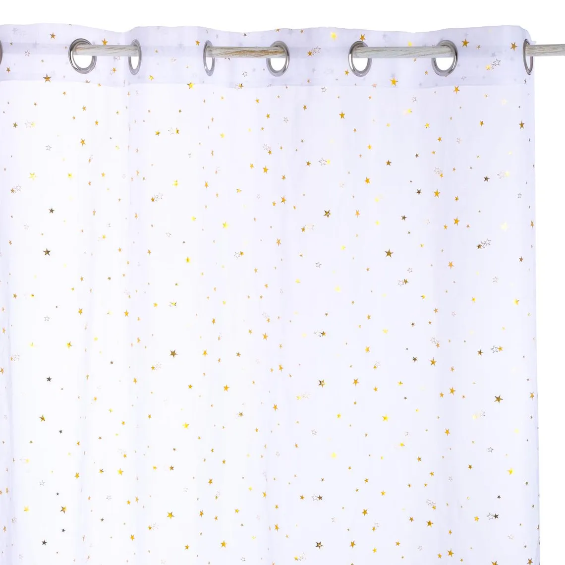 Voilage Doré et rose étoiles 140X250 | 3 Suisses
